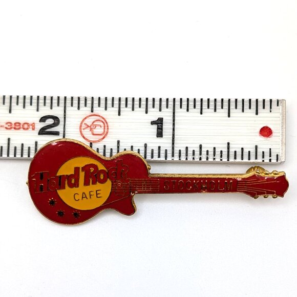 Hard Rock Cafe Stockholm Guitar Pin, Hard Rock Pin, Guitar Pin, Collector Pin - Picture 7 of 8